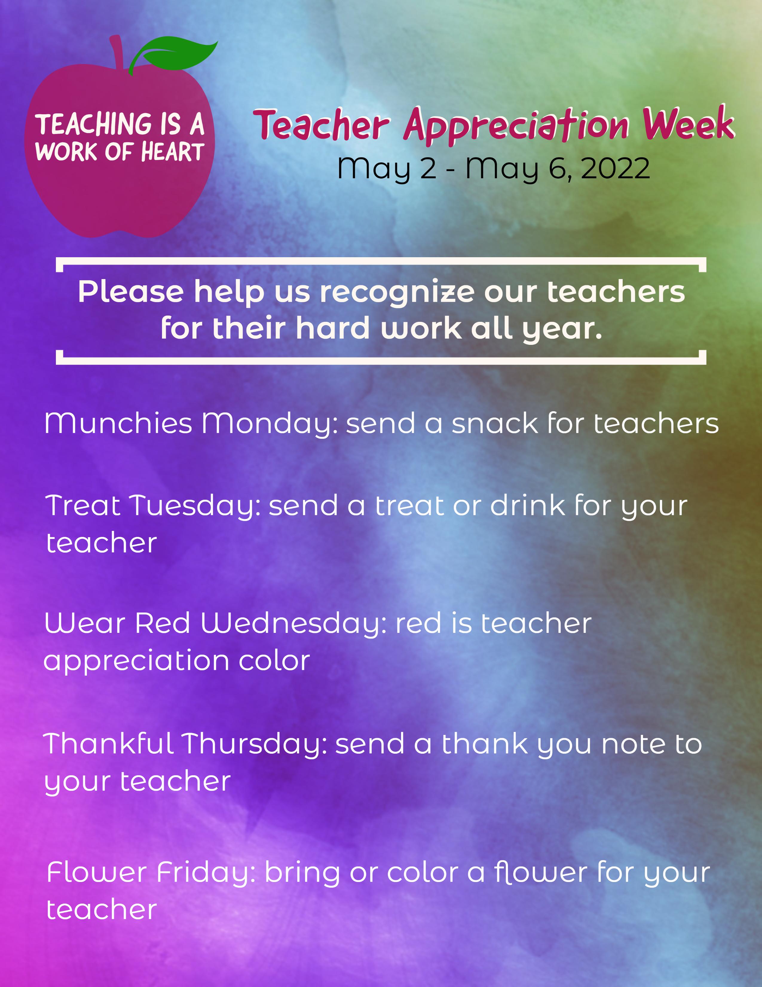 NCHES Teacher Appreciation Week