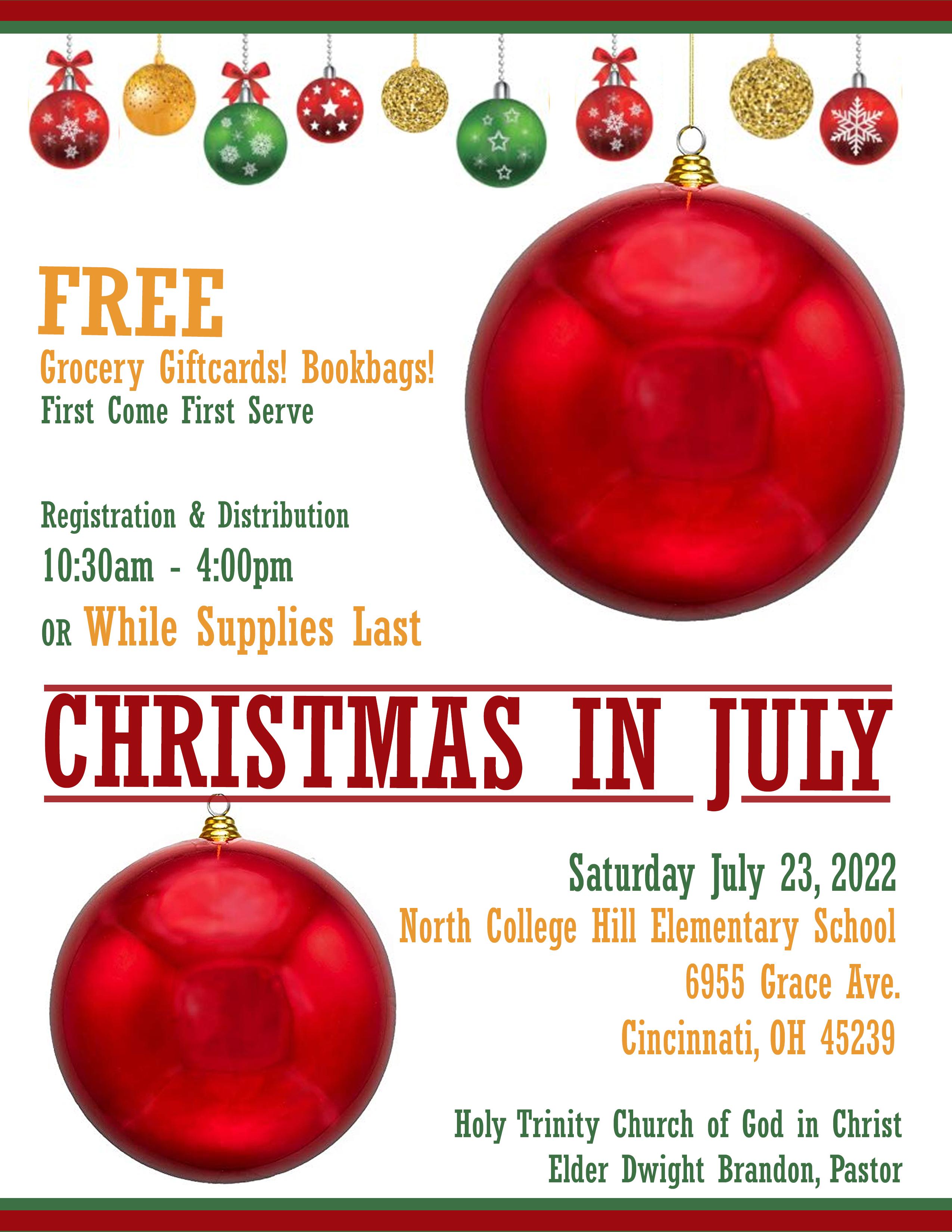 Christmas in July Flyer